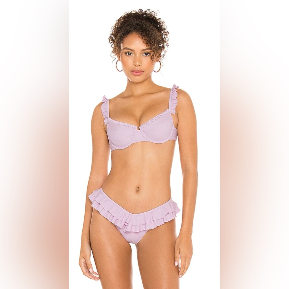 Tularosa Lavender Ruffle Bikini